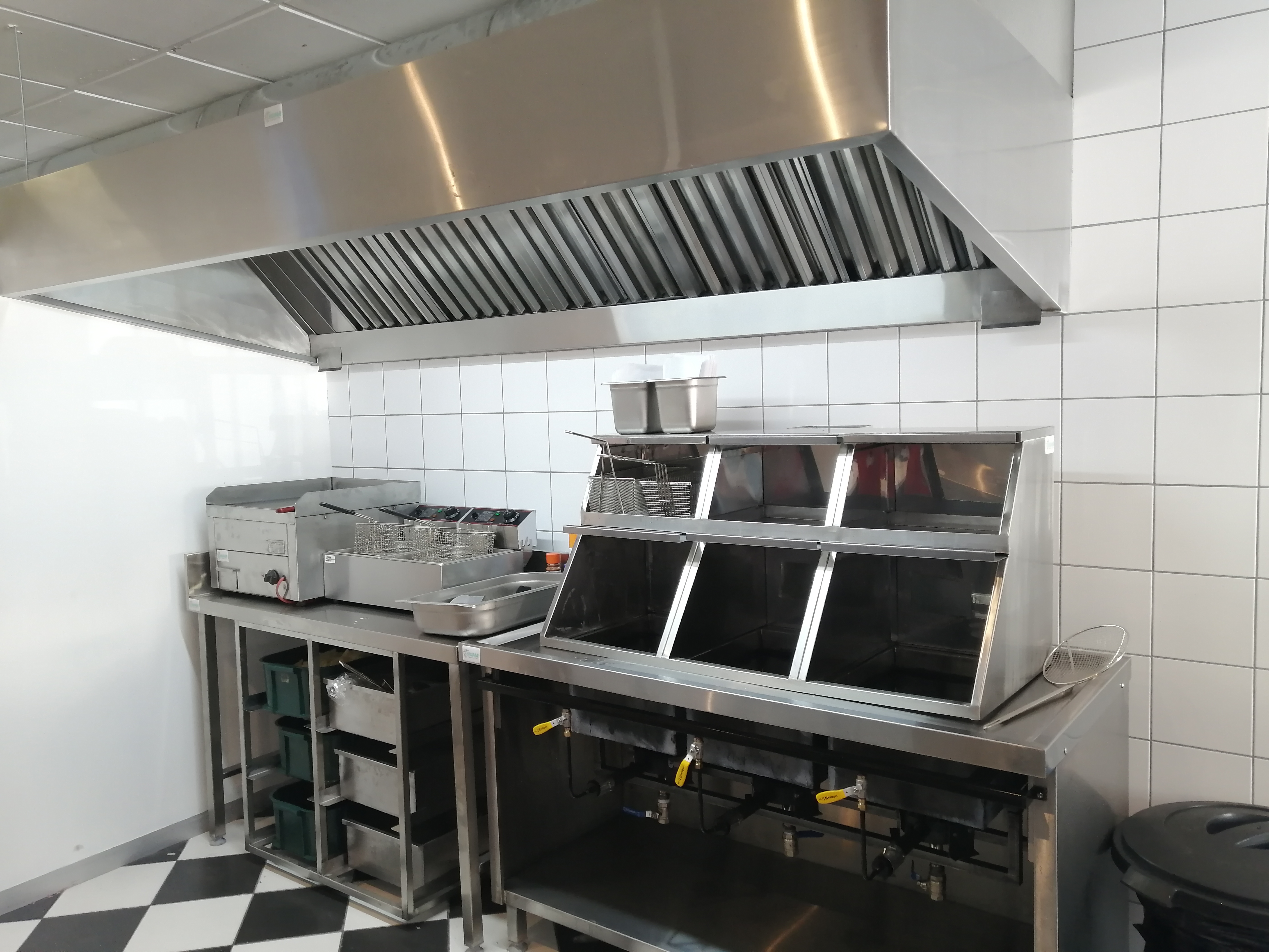 Custom stainless steel kitchen fabrication