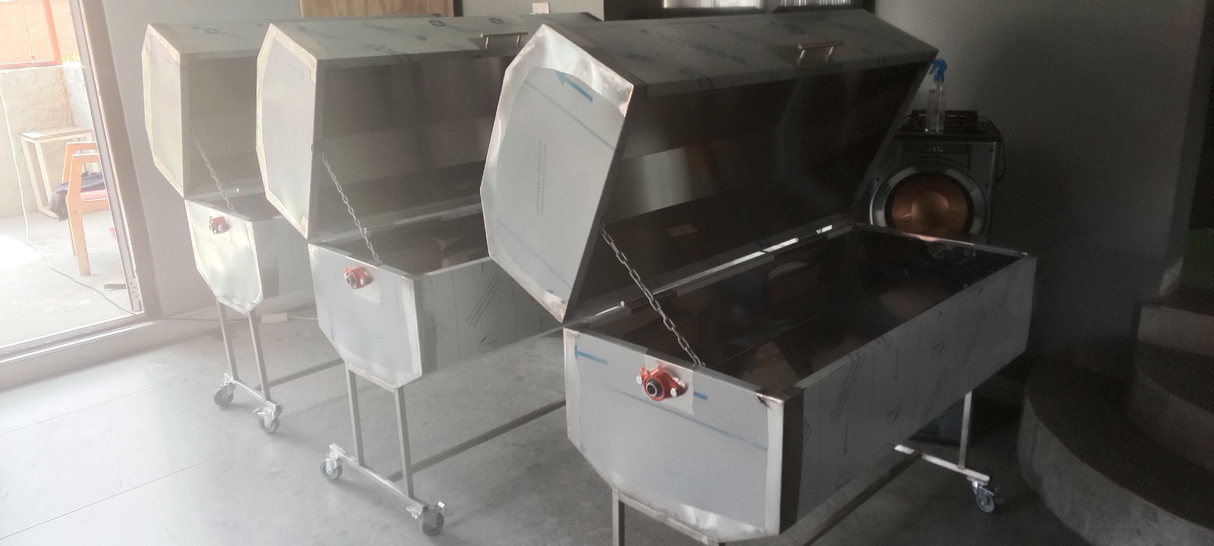Custom stainless steel kitchen fabrication