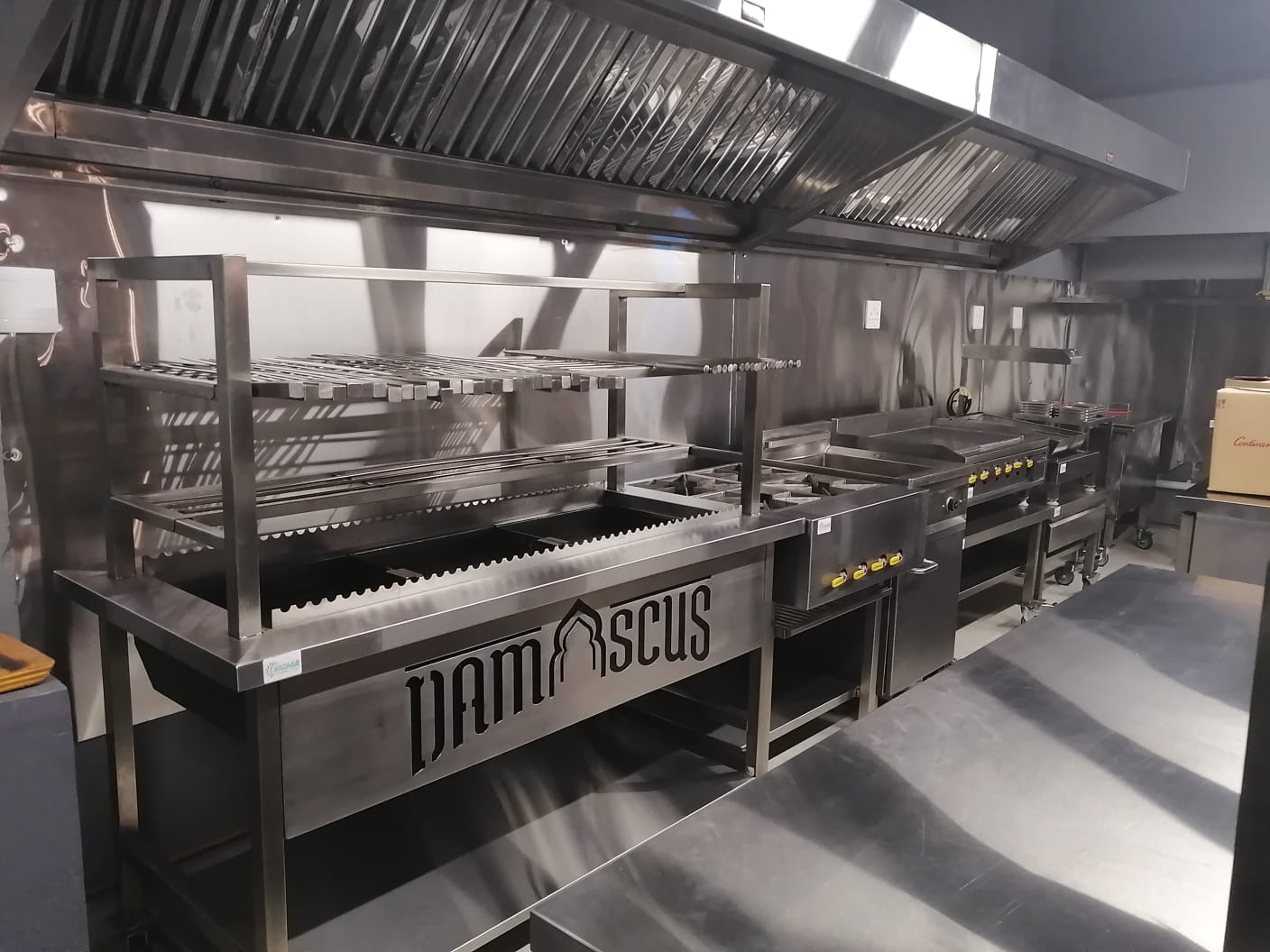 Custom stainless steel kitchen fabrication