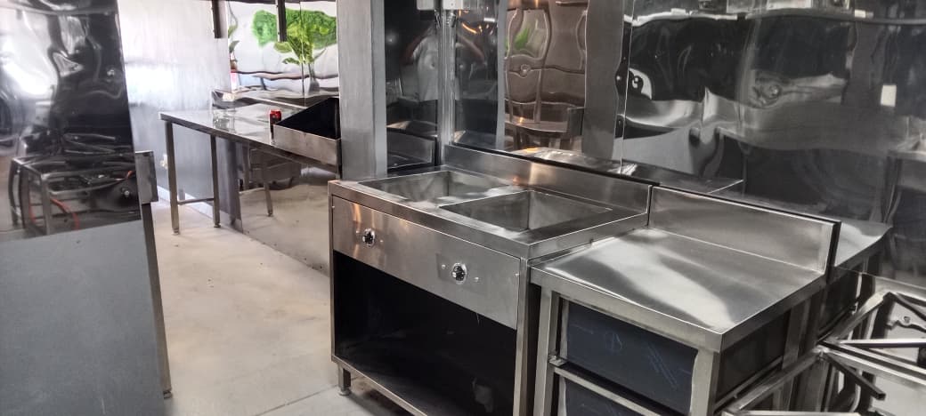 Custom stainless steel kitchen fabrication