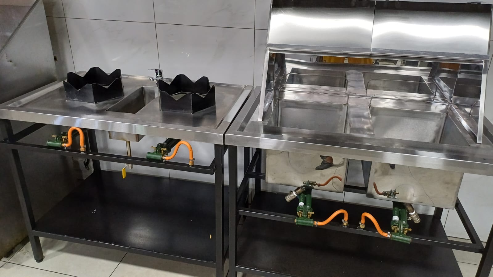 Custom stainless steel kitchen fabrication