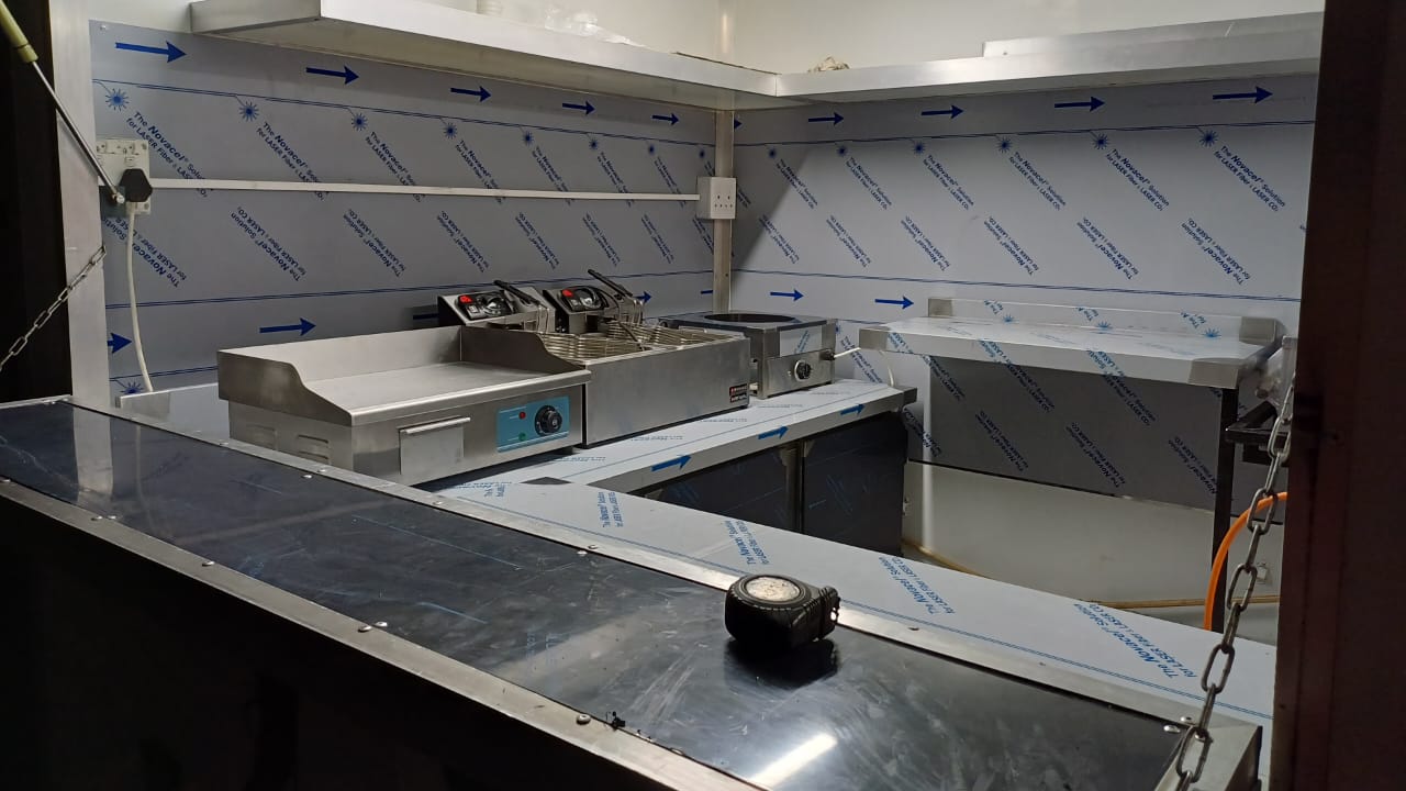 Custom stainless steel kitchen fabrication