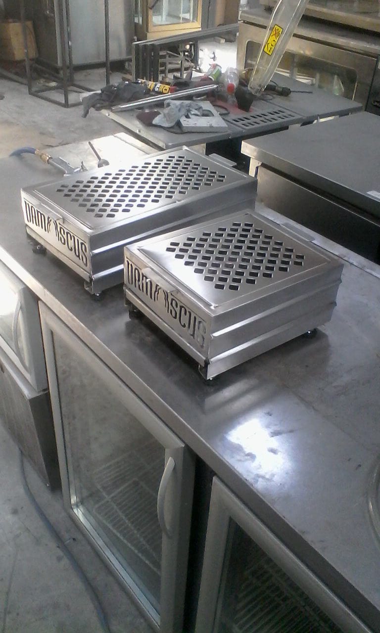 Custom stainless steel kitchen fabrication